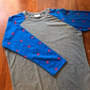 Lularoe Randy 3/4 Sleeve Baseball Tee